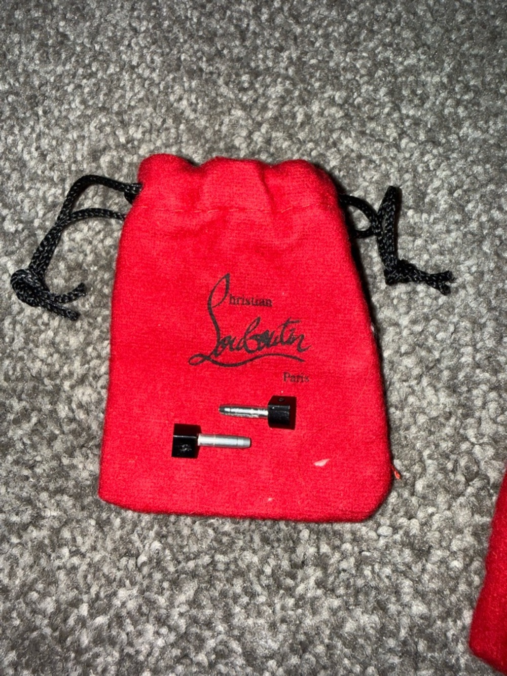 Christian Louboutin Fifi Black Patent Leather Round-Toe Pumps - Picture 2 of 5